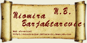 Miomira Barjaktarević vizit kartica